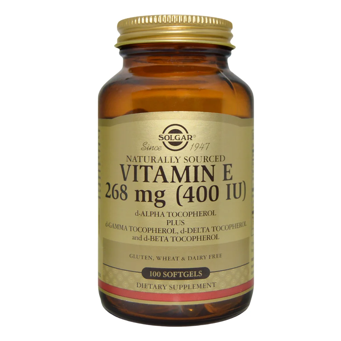 Vitamin E 400 IU 100 Softgels Solgar 1