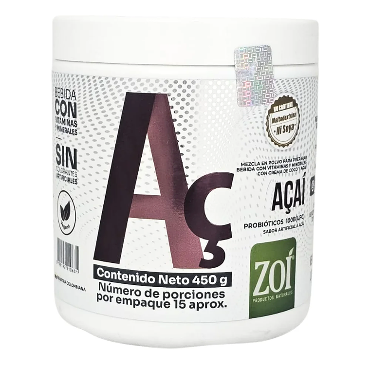 Acaí con Probióticos 450 gr Zoí 1