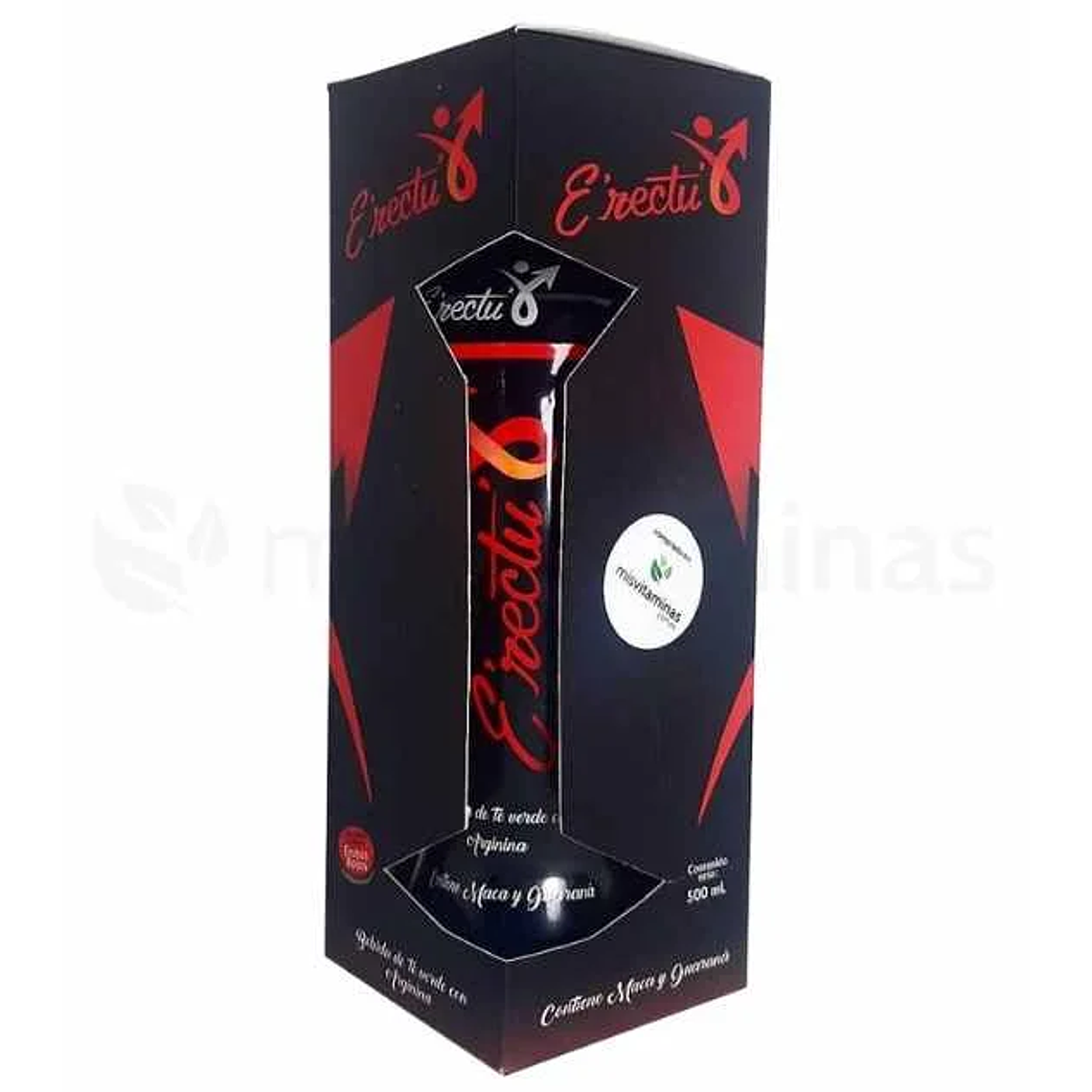 Erectu Bebida con Arginina Maca y Guaraná 500 ml  1
