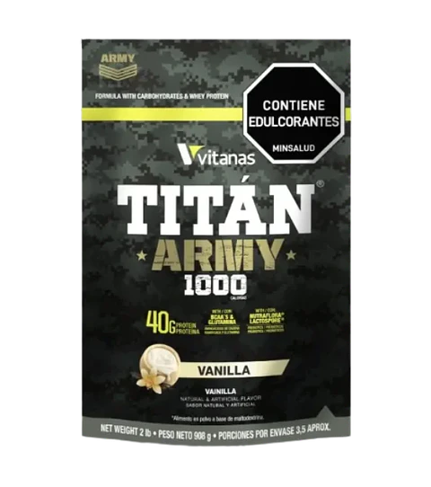 Titan Army 2 Libras Mass Gainer Vitanas Vainilla
