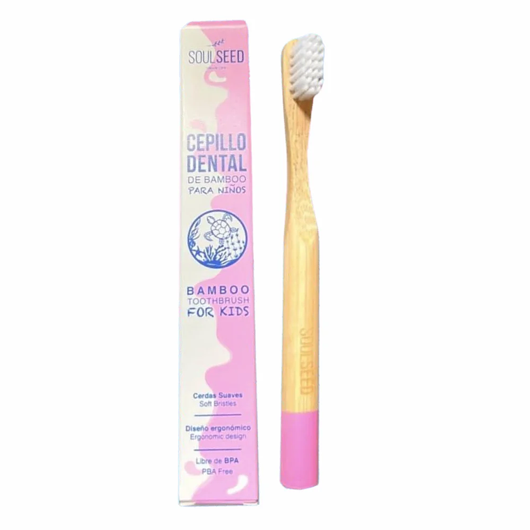 Cepillo Dental de Bamboo Niños SoulSeed 1