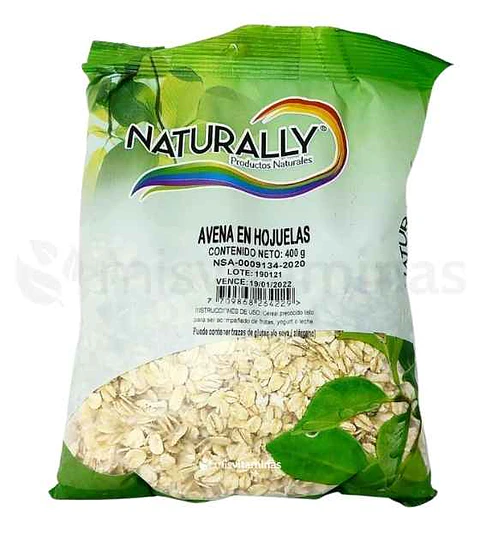 Avena en Hojuelas 400 gramos Naturally