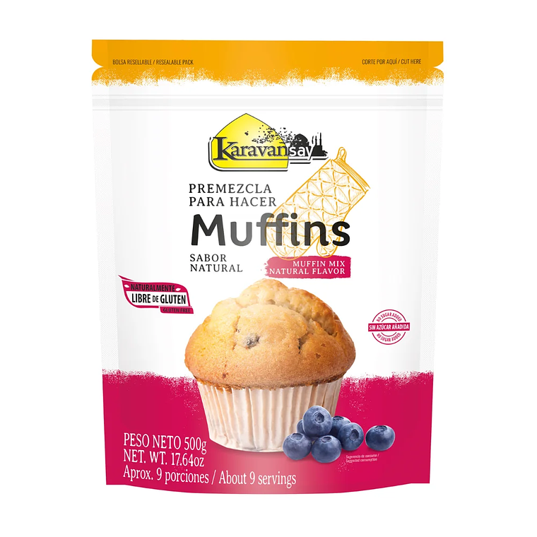 Premezcla para Muffins Sabor Natural Karavansay 500 gramos 1