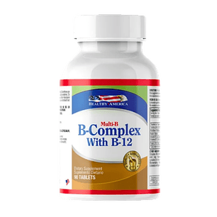 B Complex With B-12 90 Caplets Healthy America