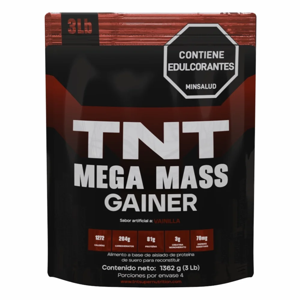 Mega Mass Gainer 3 libras Vainilla TNT 1