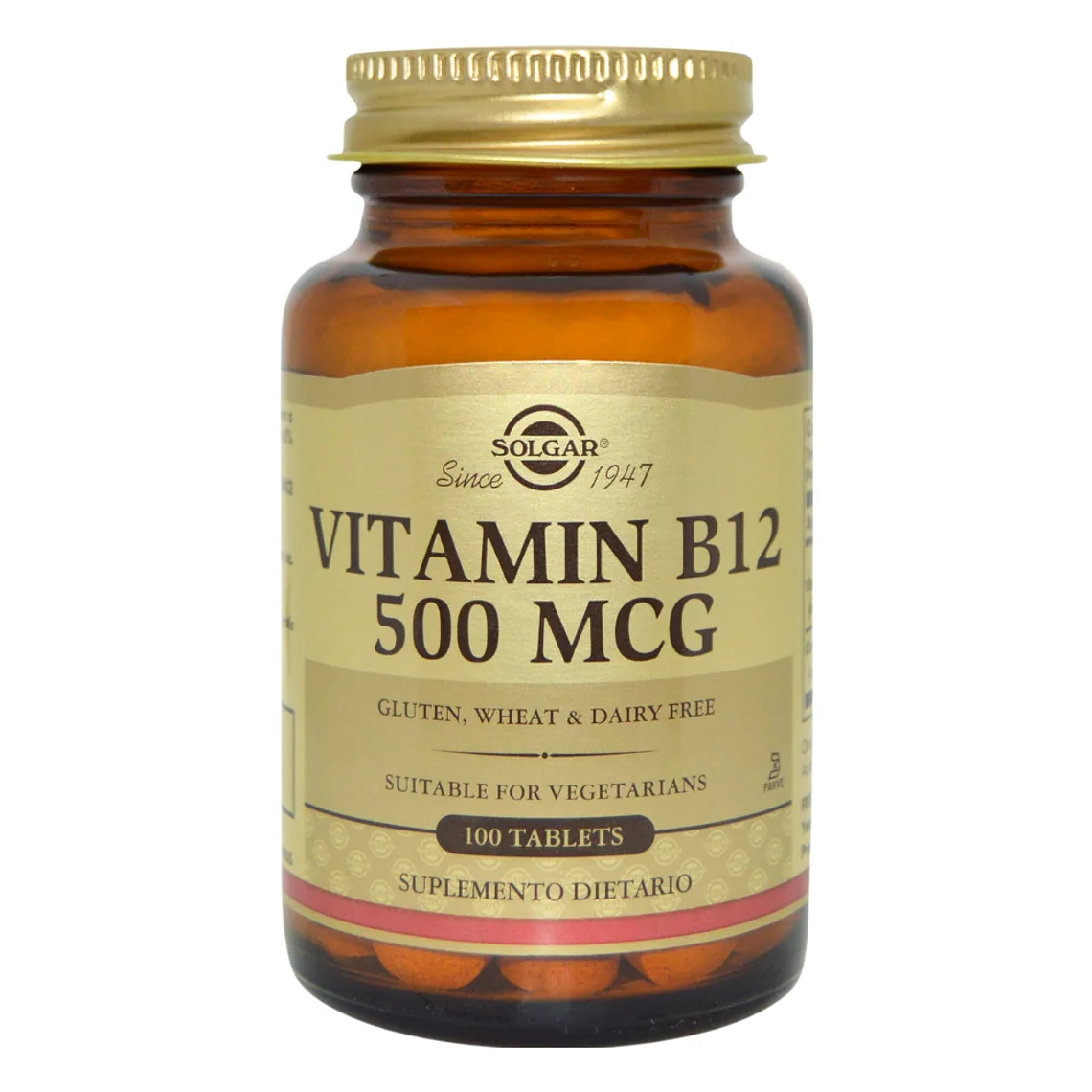 Vitamin B12 500 mcg 100 Tabletas Solgar 1