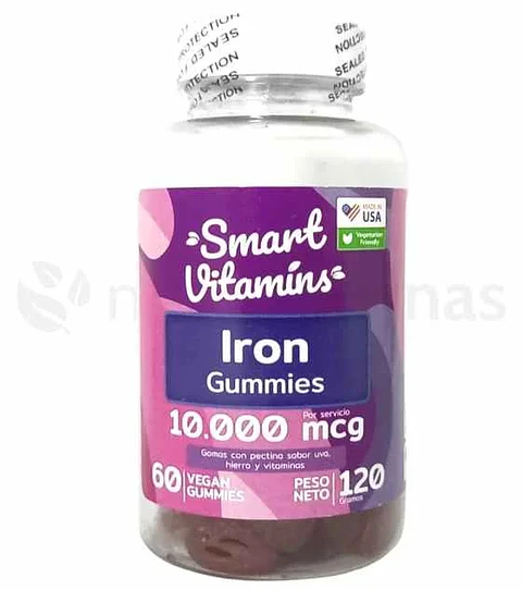 Iron 10000 mcg 60 Gomas Smart Vitamins