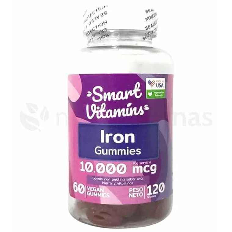 Iron 10000 mcg 60 Gomas Smart Vitamins 1