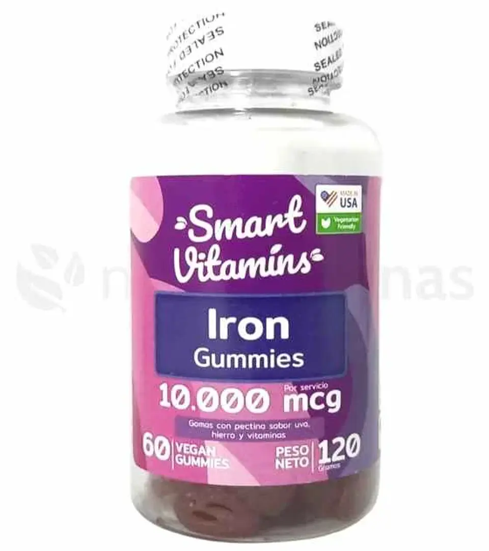 Iron 10000 mcg 60 Gomas Smart Vitamins 1