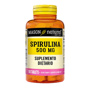 Spirulina 500 mg 100 Tabletas Mason Natural