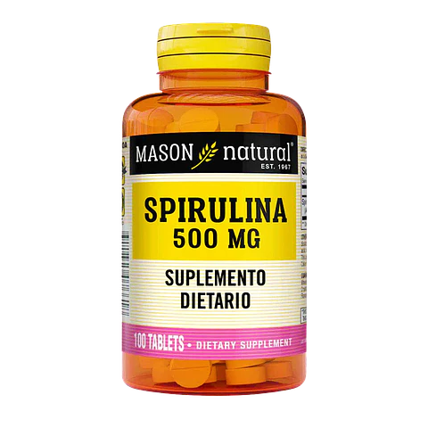 Spirulina 500 mg 100 Tabletas Mason Natural