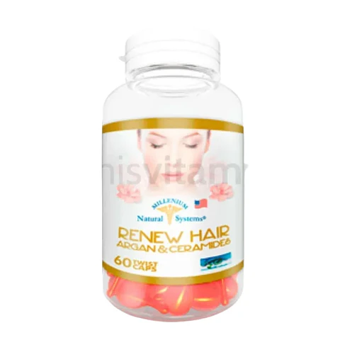 Renew Hair Argán y Ceramidas 30 Cápsulas Natural Systems