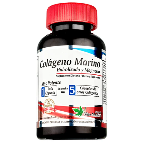 Colágeno Marino Hidrolizado con Magensio 90 Cápsulas Fito Medic´s