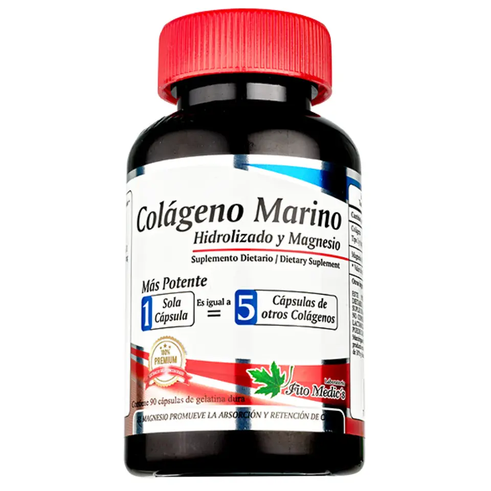 Colágeno Marino Hidrolizado con Magensio 90 Cápsulas Fito Medic´s 1