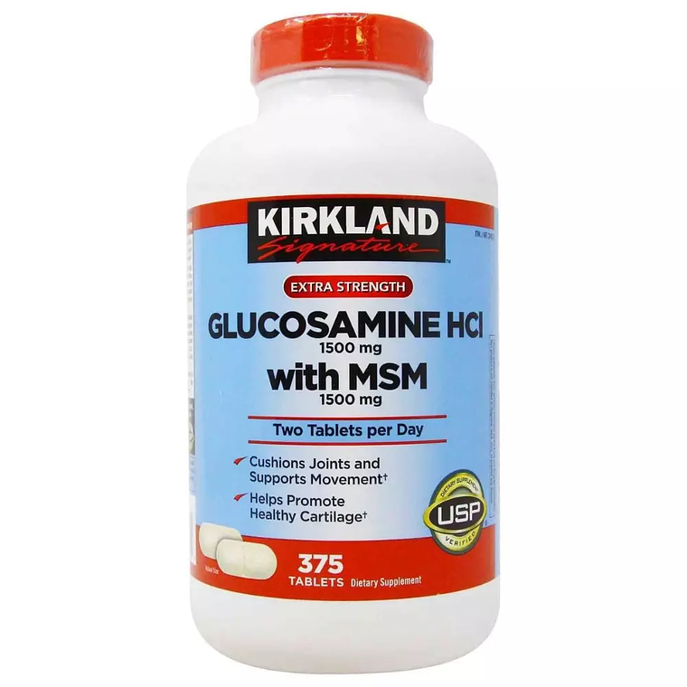 Glucosamine HCI with MSM 375 tabletas Kirkland 1