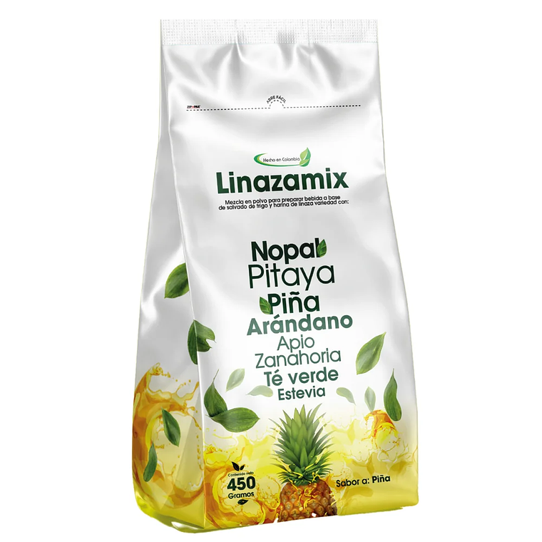 Linazamix 450 gramos Piña Fibra Colon Cleanser  1