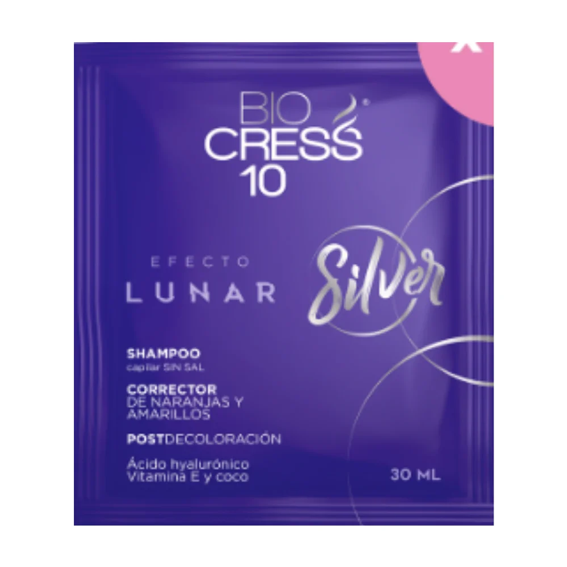 Shampoo Efecto Lunar Silver Sachet 30 ml Bio Cress 10 1