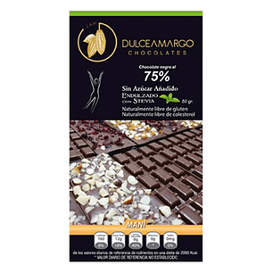 Chocolate con Maní 50 g Dulce Amargo