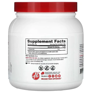 L-Glutamine 500g Metabolic Nutrition