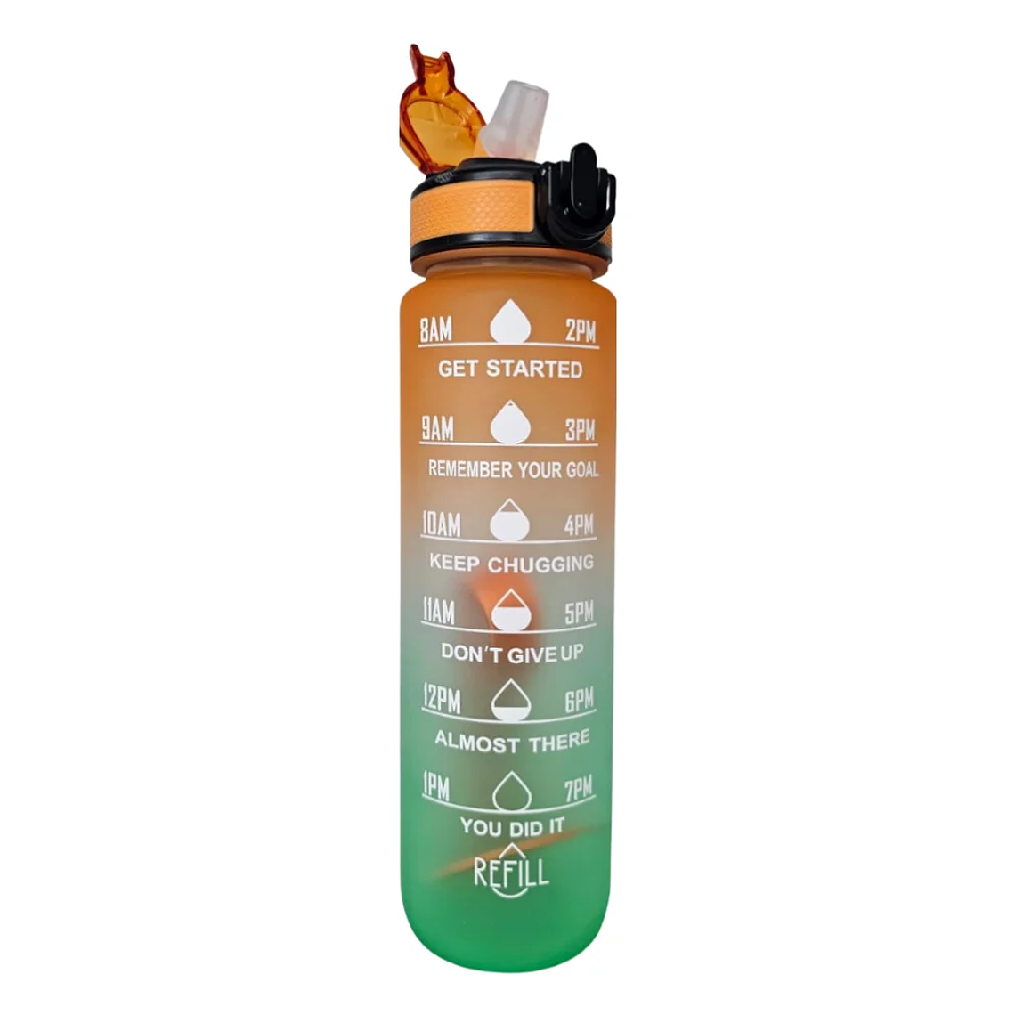 Shaker Refill 900 ml Verde y Naranja 1