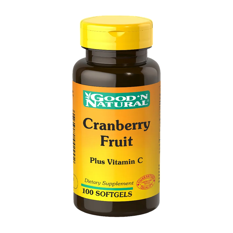 Cranberry Fruit plus Vitamina C 100 Softgels Good'N Natural 1