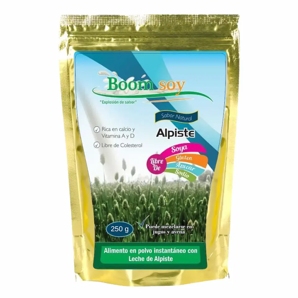 Leche en Polvo con Harina de Alpiste 250 g Boom Soy 1