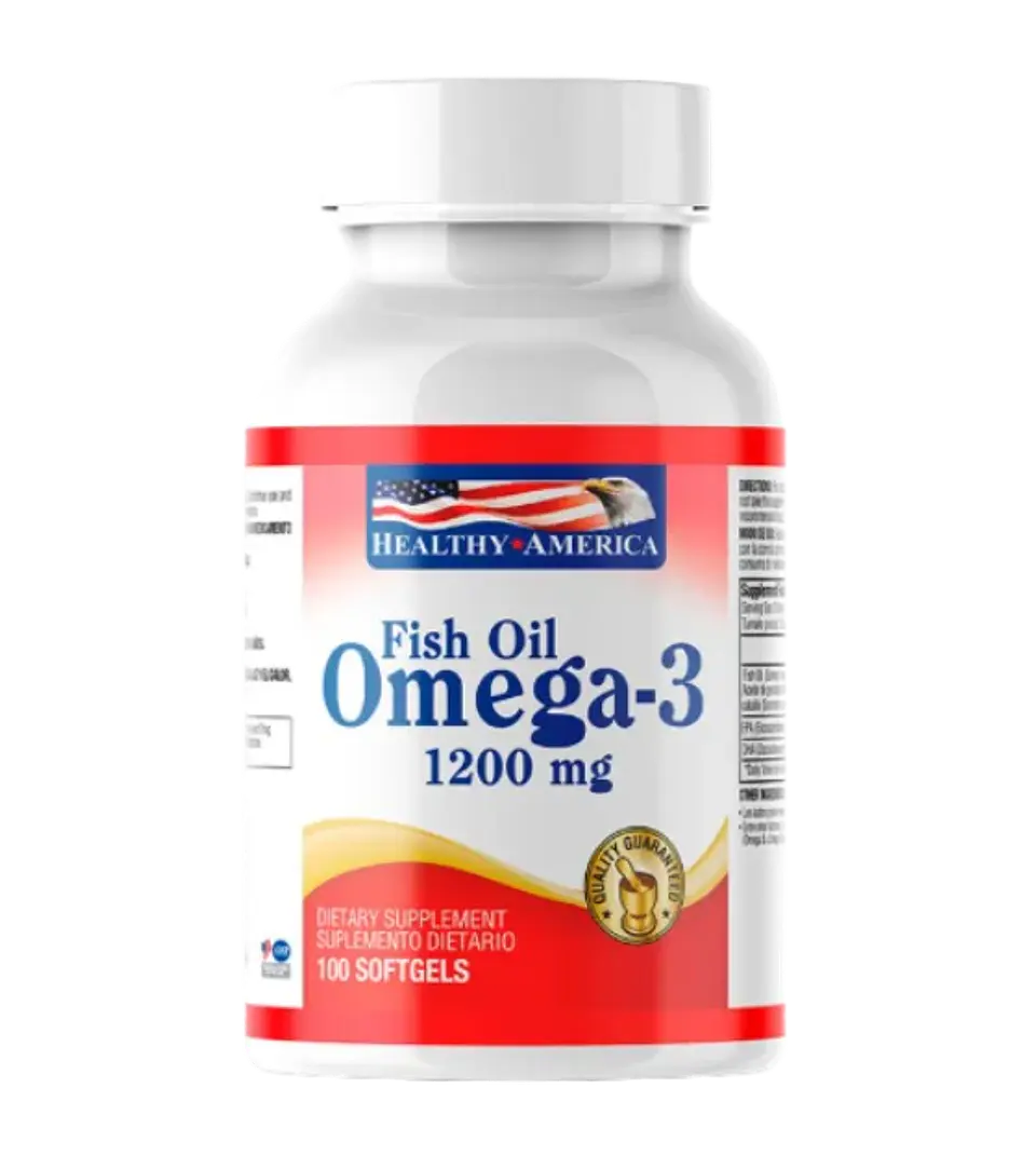 Omega 3 1200 mg 100 Softgels Healthy America  1