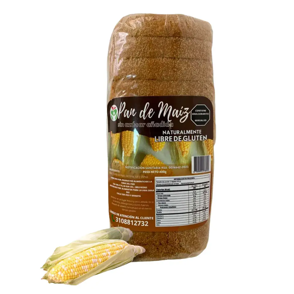 Pan de Maíz Tajado sin Gluten 400 gr  1