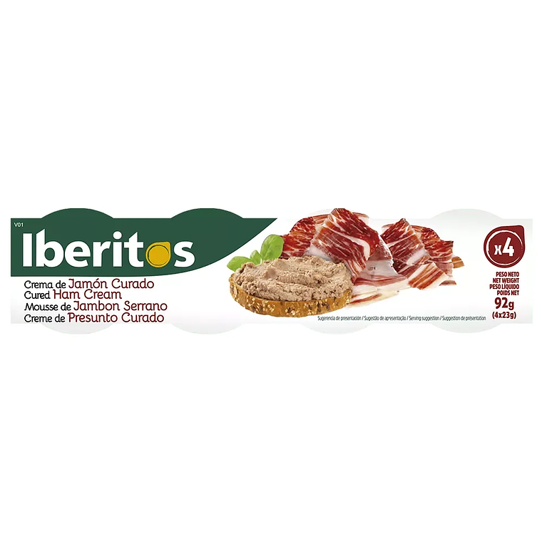 Crema de Jamón Curado para Untar 4 Unidades Iberitos 1