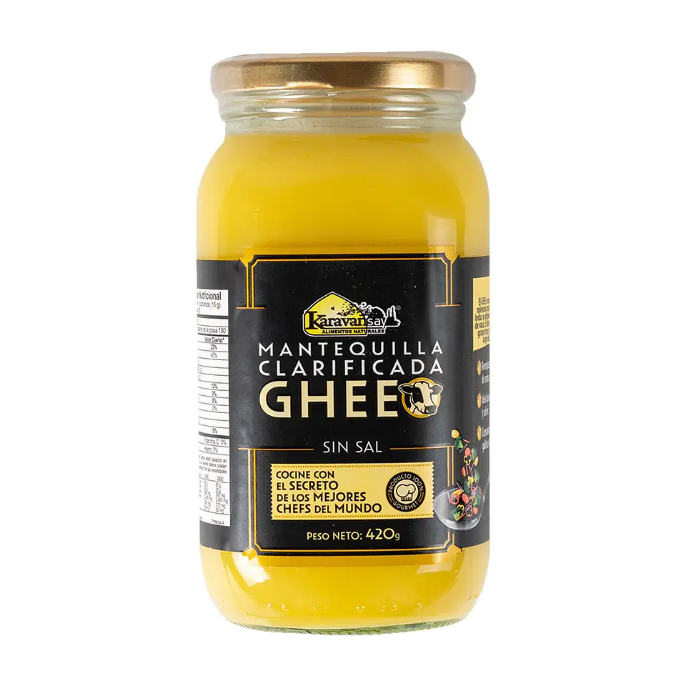 Mantequilla Clarificada Ghee Sin sal Karavanzay 420 gramos 1