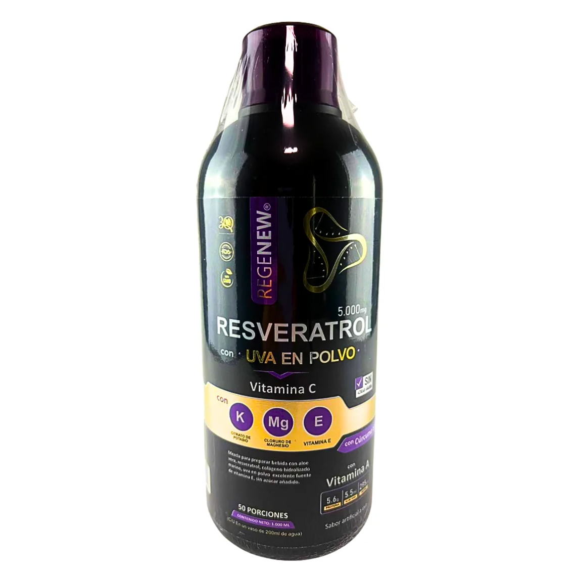 Resveratrol 5000mg con vitamina C 1000 ml Regenew 3Q 1
