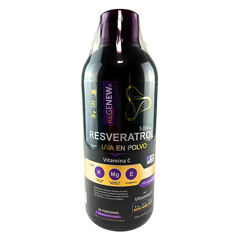 Resveratrol 5000mg con vitamina C 1000 ml Regenew 3Q