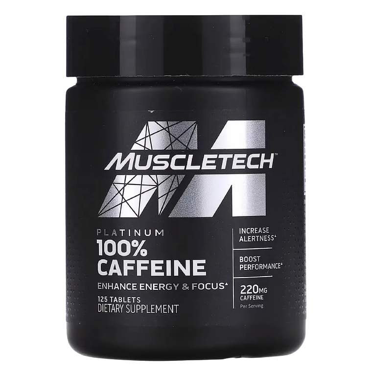Cafeína 100% 125 Tabletas Muscletech 1