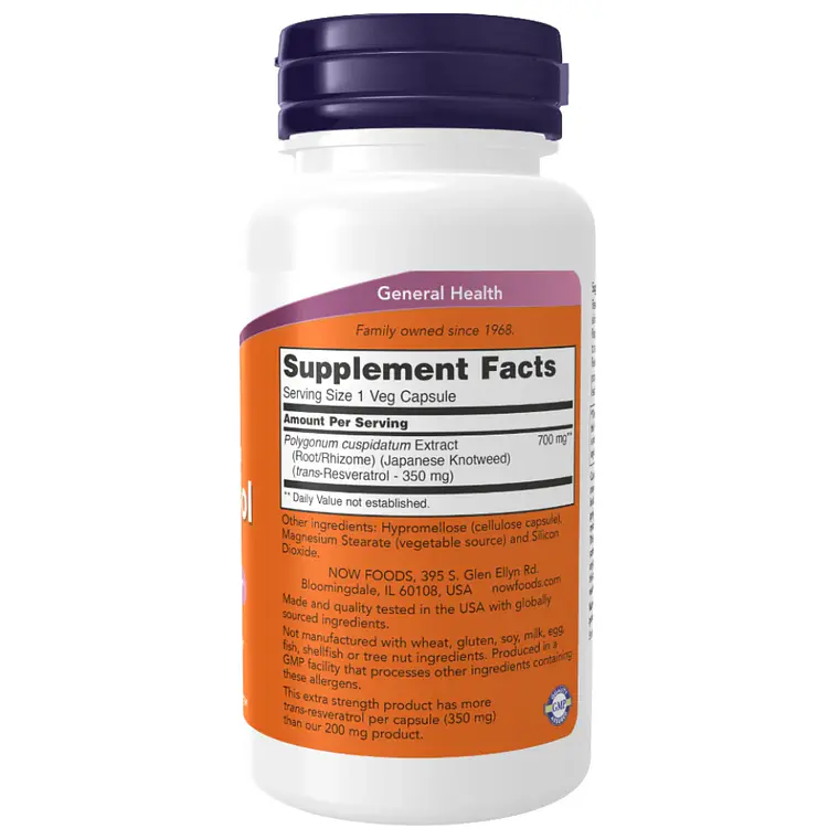 Resveratrol Extra Strenght 350mg 60 Cap NOW 2