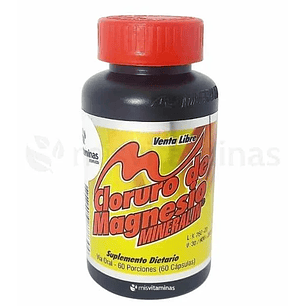 Cloruro de Magnesio 60 Cápsulas Mineralin