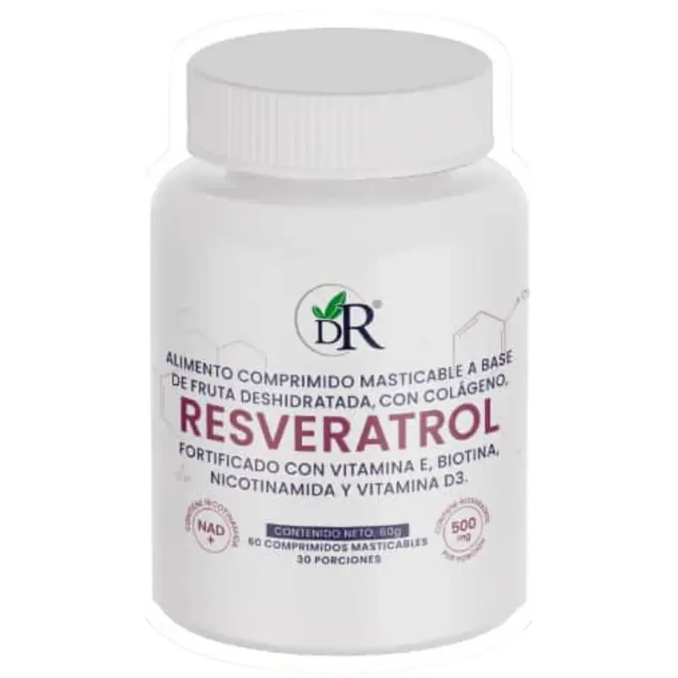 Resveratrol 500mg  Doctor Rojas 60 Cápsulas Masticables 1