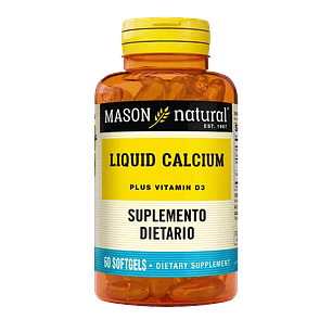 Liquid Calcium with Vitamina D3 60 Softgels Mason Natural