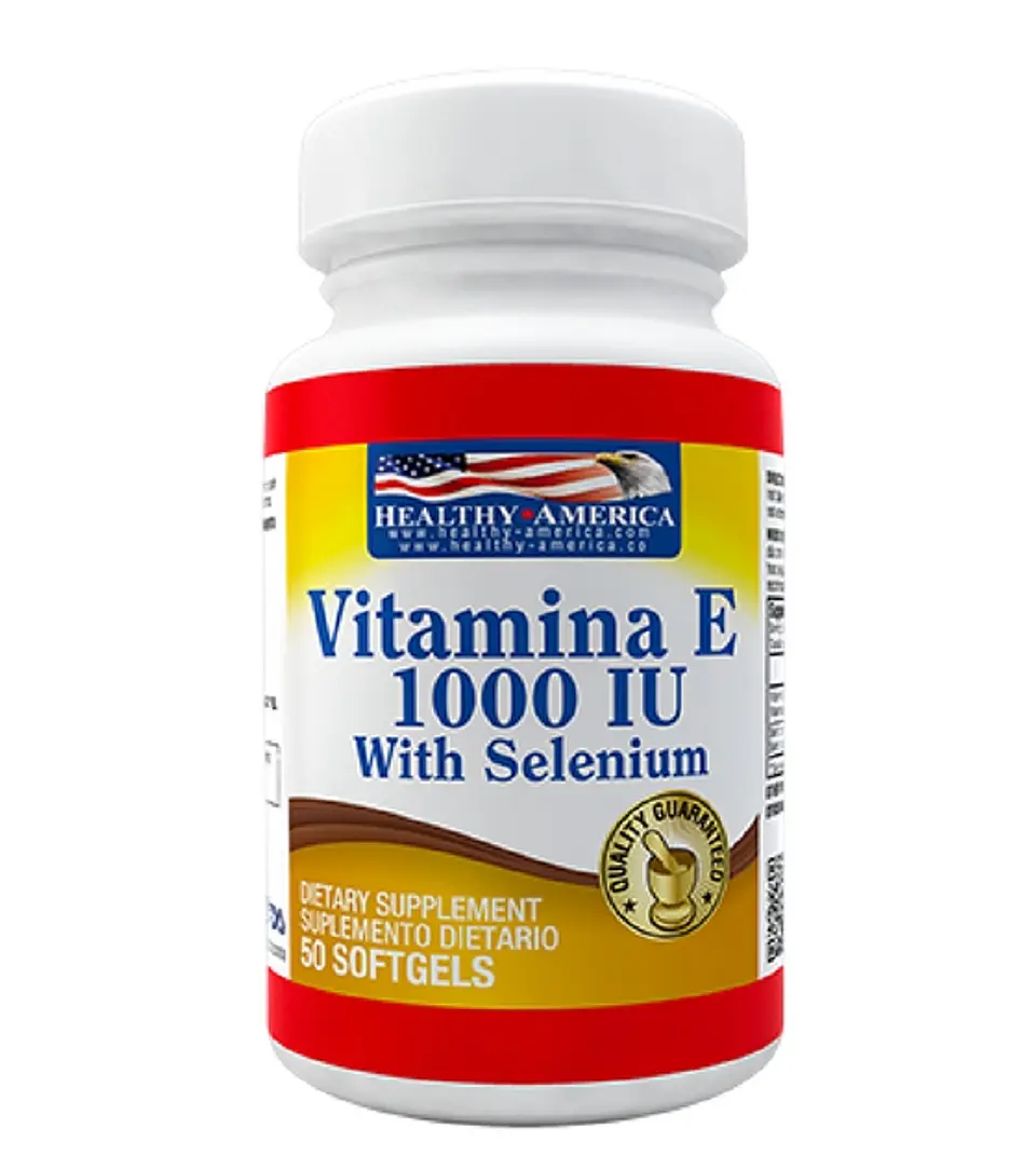 Vitamina E 1000 IU with Selenium 50 softgels Healthy America 1
