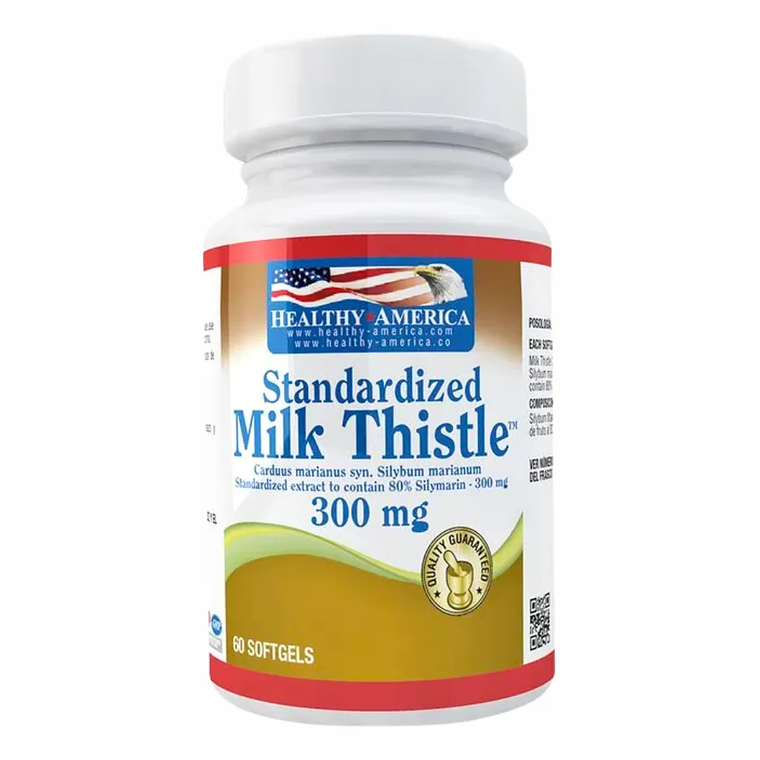 Milk Thistle 300 mg 60 Softgels Healthy America 1