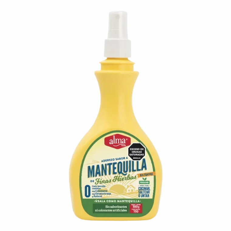 Mantequilla de Finas Hierbas en Spray 300 g Alma Foods 1