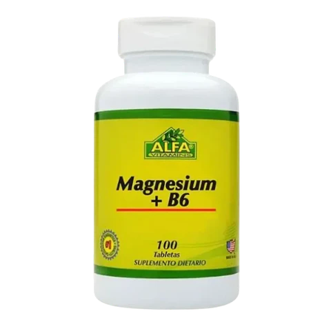 Magnesio mas B6 Alfa Vitamins 100 Tabletas
