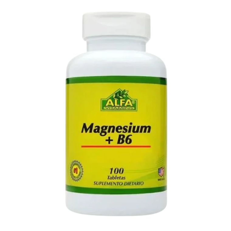 Magnesio mas B6 Alfa Vitamins 100 Tabletas 1