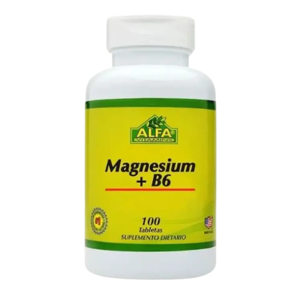 Magnesio mas B6 Alfa Vitamins 100 Tabletas 1