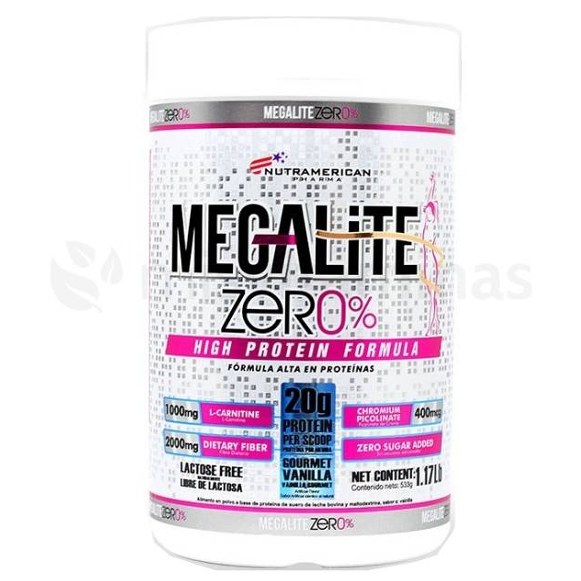 Mega Lite Zer0% Nutramerican 533 gr 1