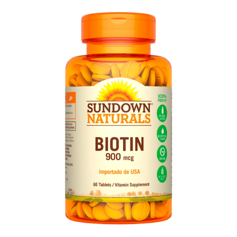 Biotin 900 mcg 60 Tabletas Sundown 1