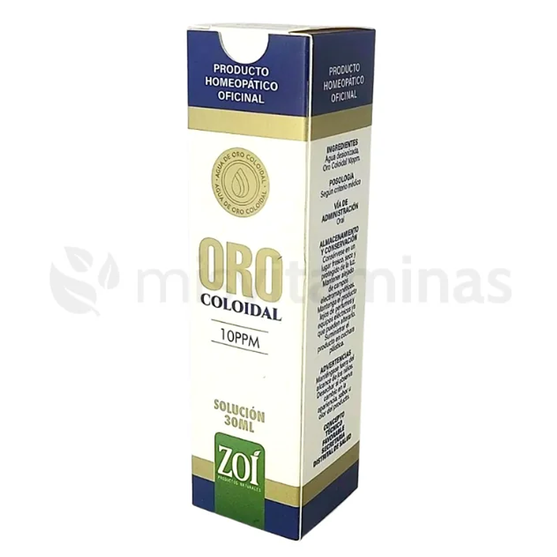 Oro Coloidal 10 ppm Solución Oral 30 ml Zoí 1