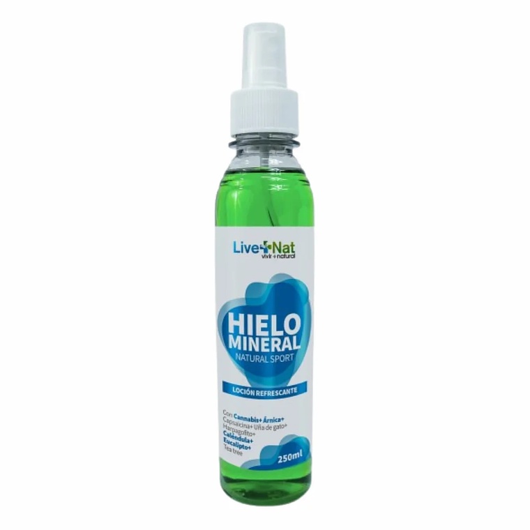 Hielo Mineral Loción Refrescante 250 ml Live + Nat 1