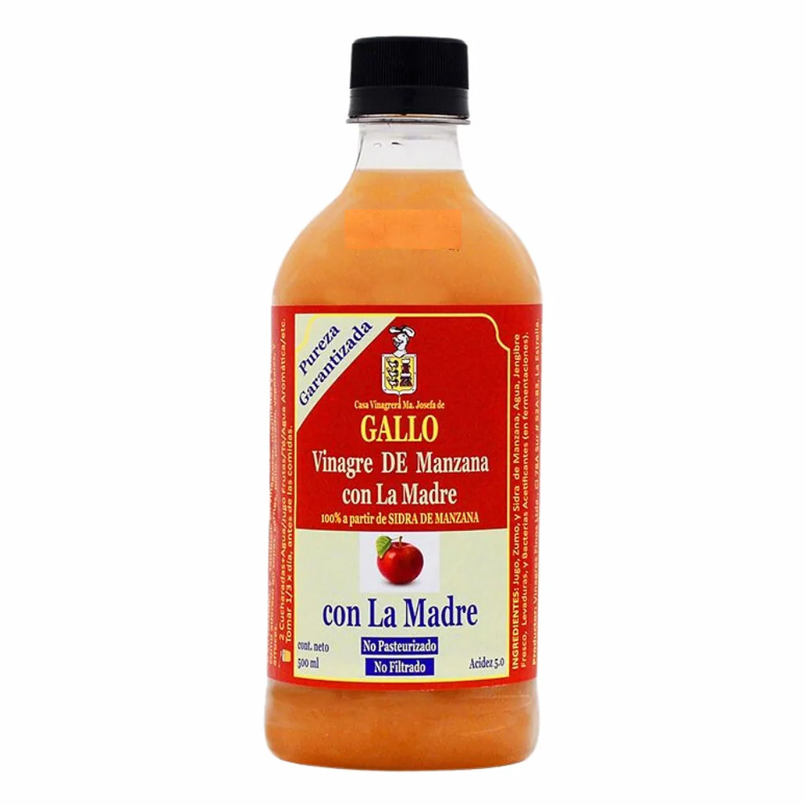Vinagre de Manzana con la Madre Gallo 500 ml 1