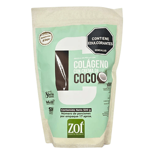 Colágeno con Crema de Coco 500 g Zoí
