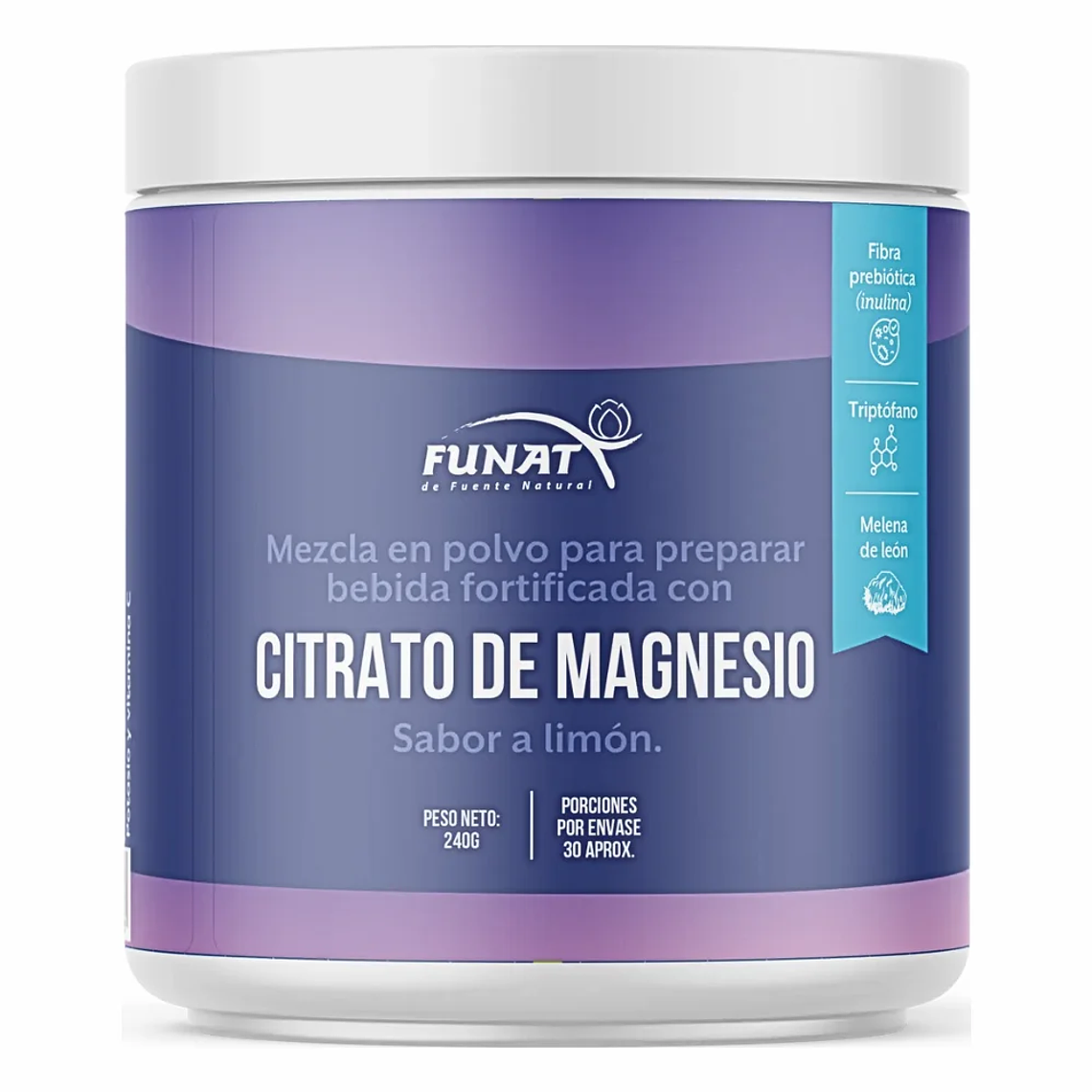 Citrato de Magnesio Sabor a Limón 240 gr Funat 1